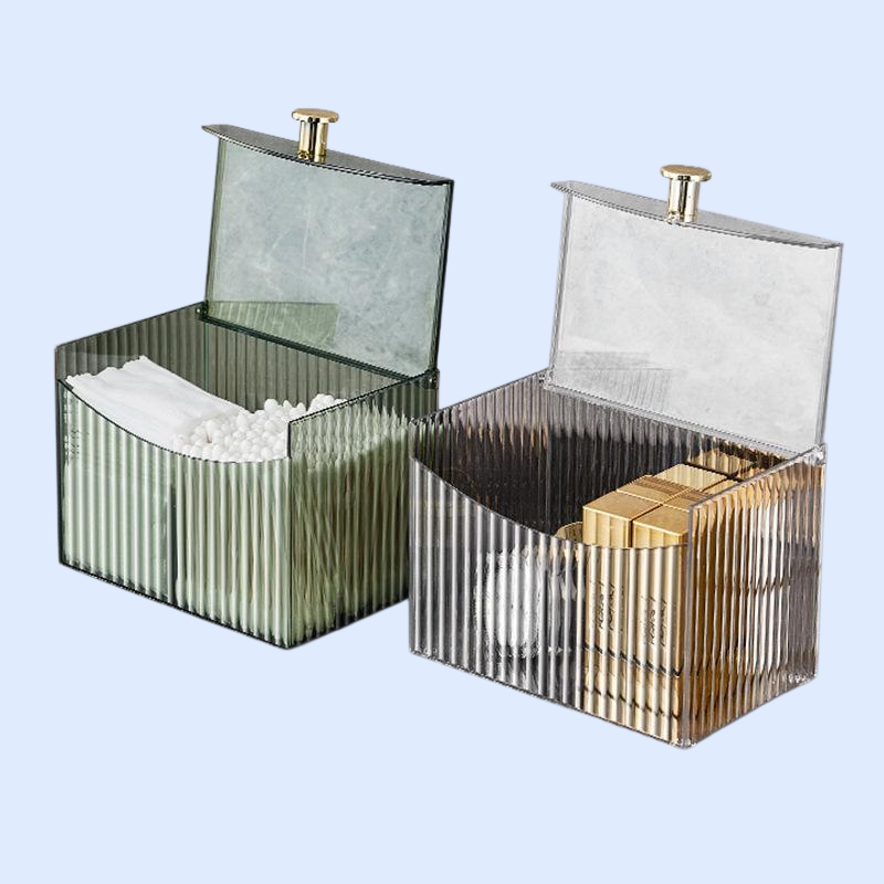 Desktop Makeup Organizer for Cotton Swabs, Cotton Pads, and Beauty Sponges