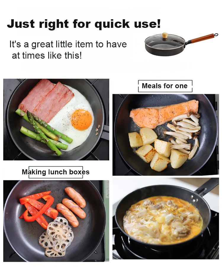 Zero-Coating Nitride Precision Iron Skillet