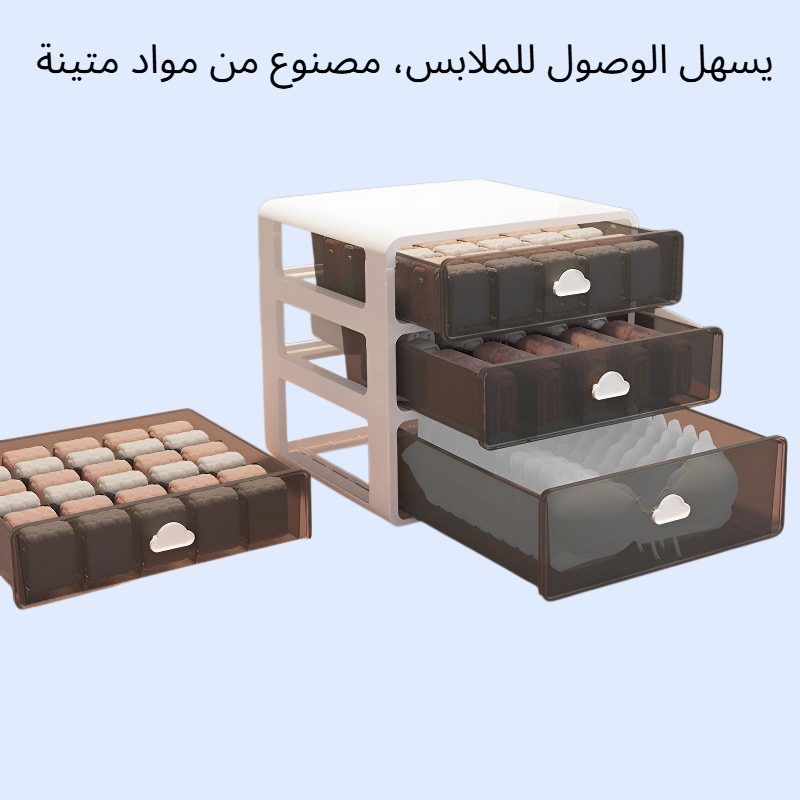 صندوق تخزين الملابس الداخلية بنظام الأدراج لتنظيم خزانة الملابس المنزلية