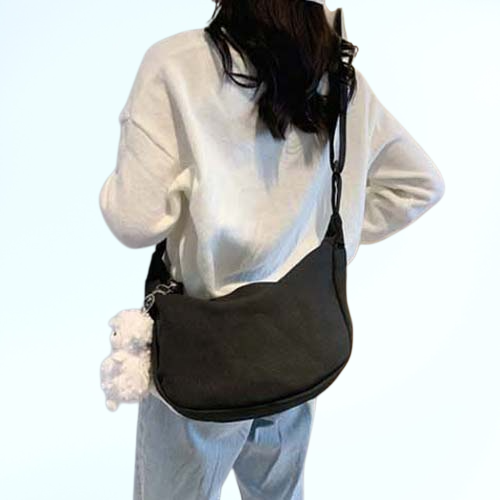 กระเป๋าคาดไหล่ผ้าแคนวาสสำหรับผู้หญิงและผู้ชาย กระเป๋าคาดไหล่สำหรับนักเรียนหญิง