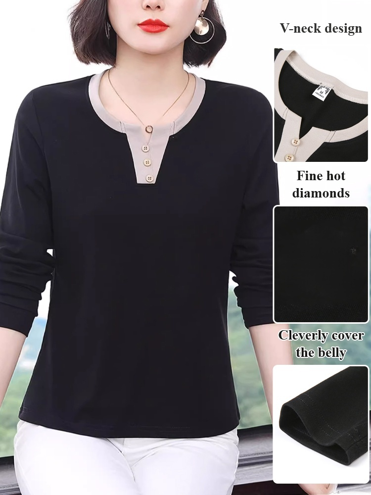 Loose long sleeve casual T-shirt