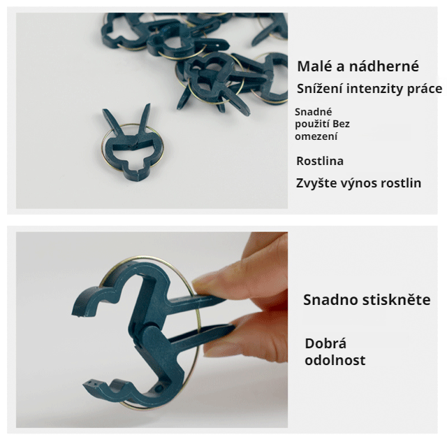 Zahradní klipy v různých velikostech