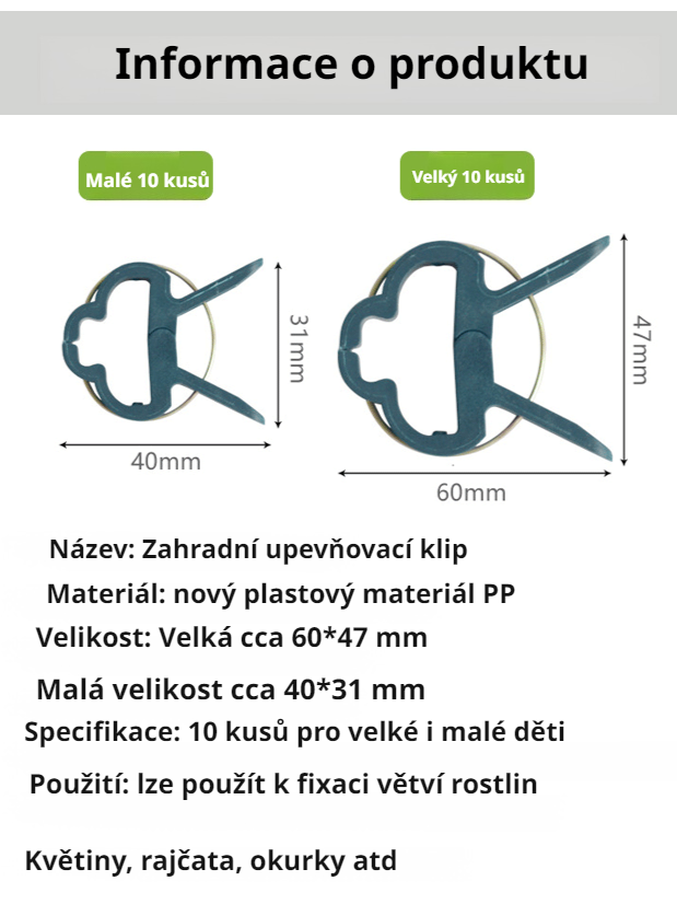  Zahradní upevňovací spona