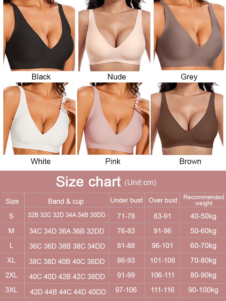 Seamless full cup bra