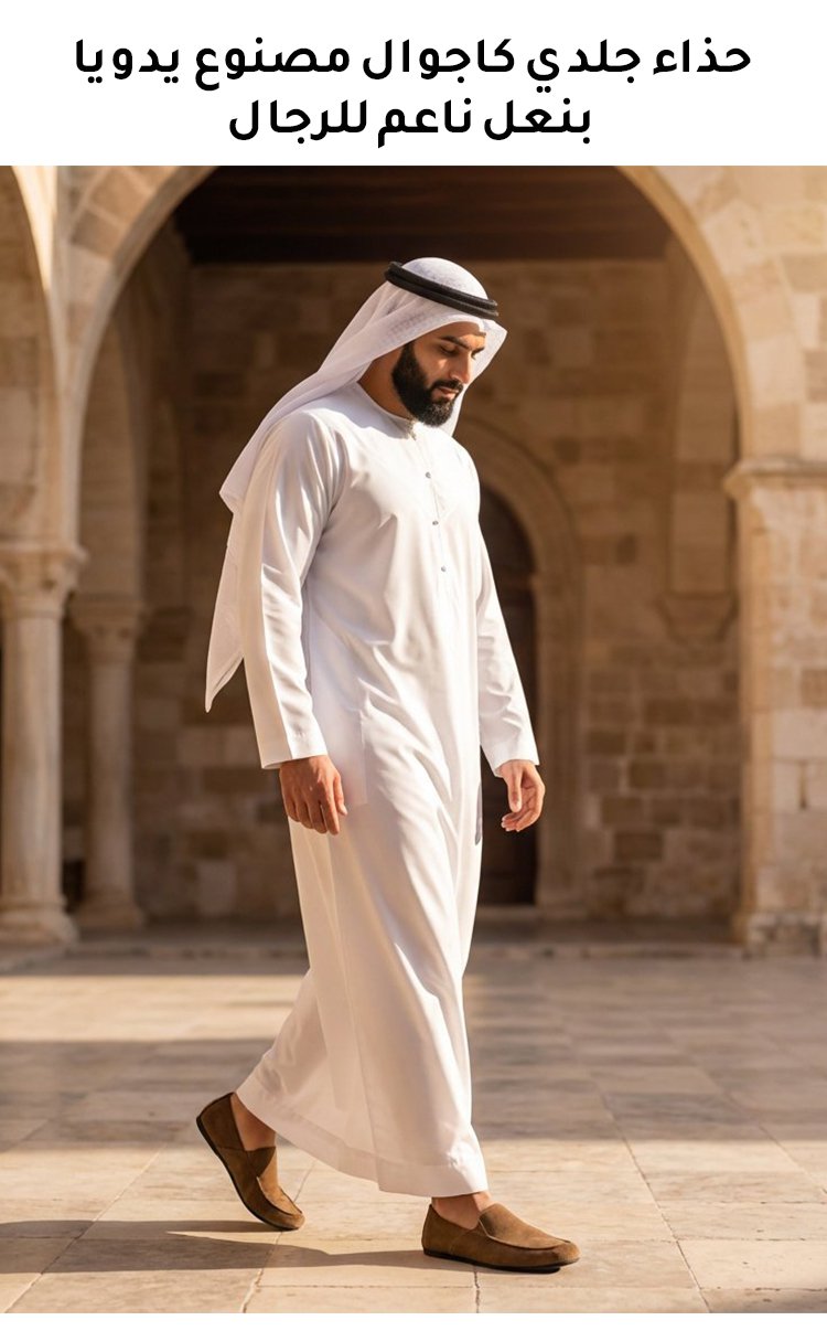 تفاصيل النعل الناعم لحذاء جلدي رجالي