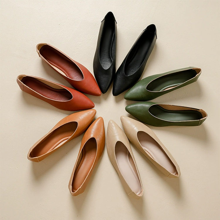 本革パンプス 正面画像