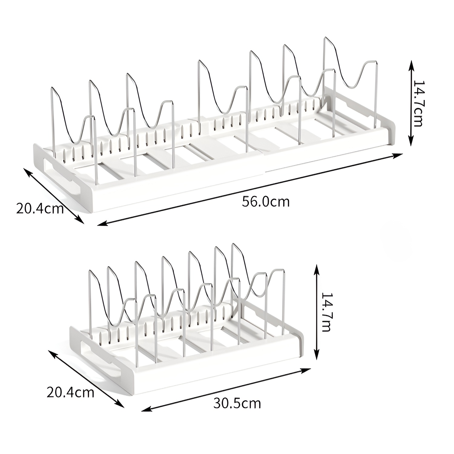 Expandable Kitchen Cookware Organizer Rack