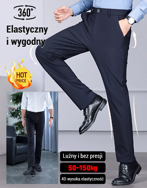 Wysokiej jakości spodnie garniturowe ocieplane