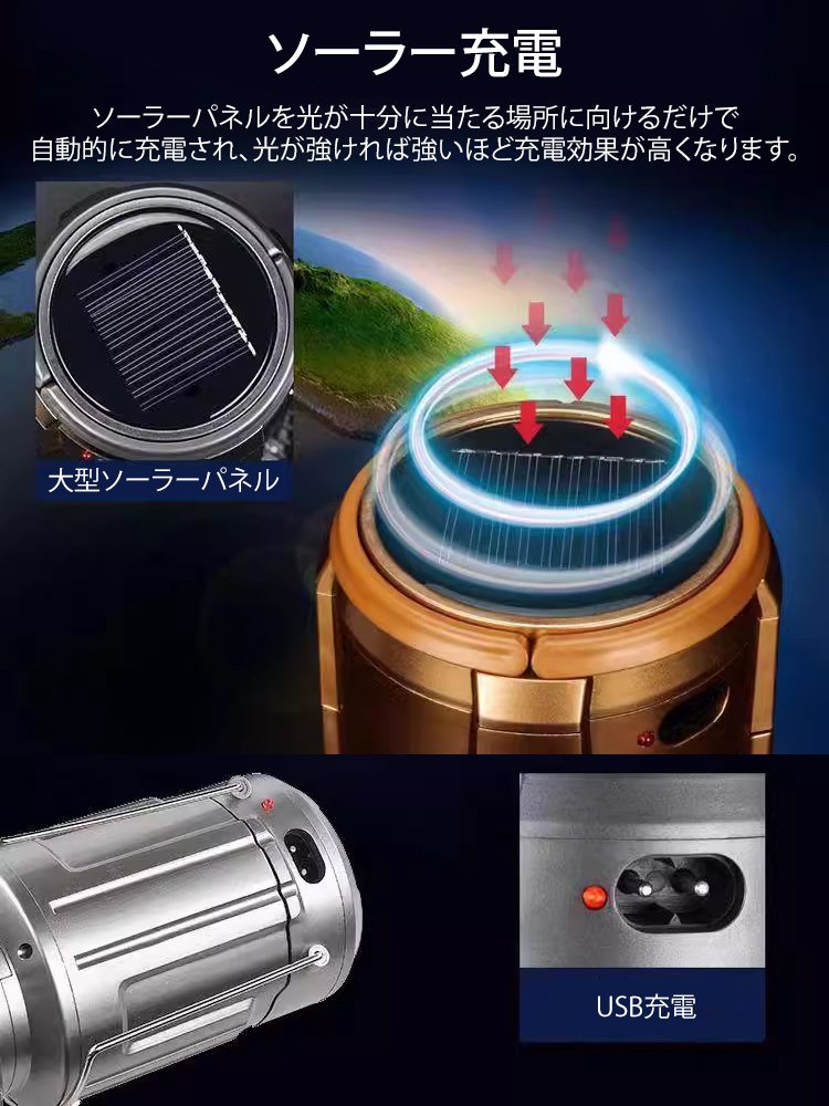 扇風機付きソーラーライト