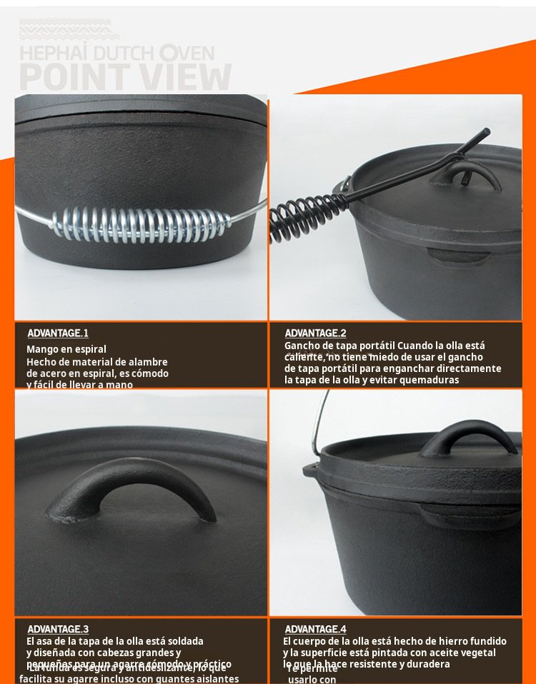 Olla colgante con agua para camping