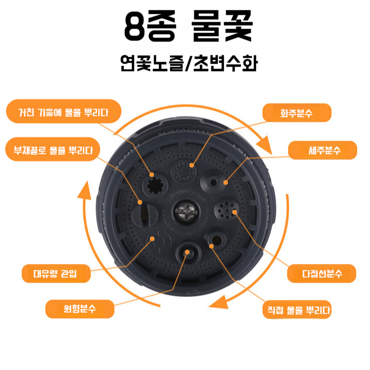 다용도 정원 분사기 자동차 세차용