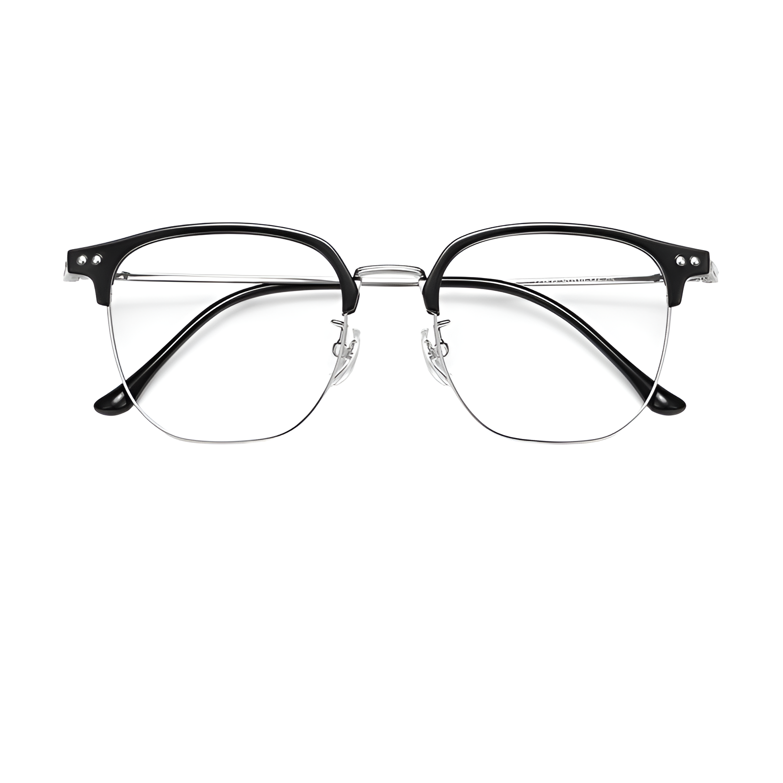 丹陽 純チタン ブルーライトカット メガネ 無地 レディース メガネ ファッション ハーフフレーム 眼鏡 ファッションアイテム