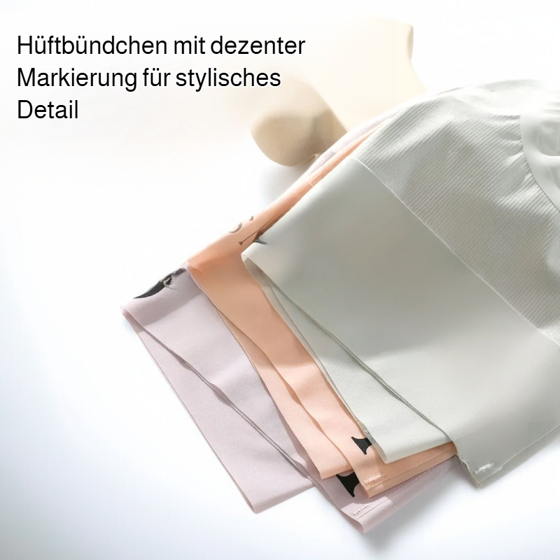 Nahtloser Bauchweg-Slip aus Eisseide mit gerader Taille