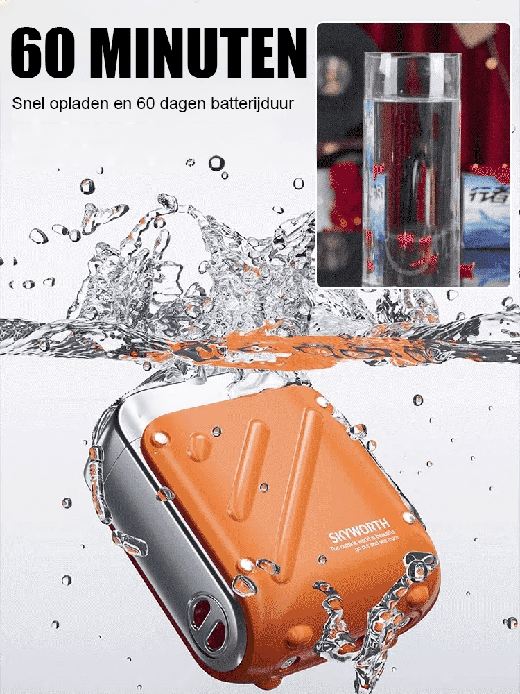 Roterend elektrisch scheerapparaat met dubbele ring