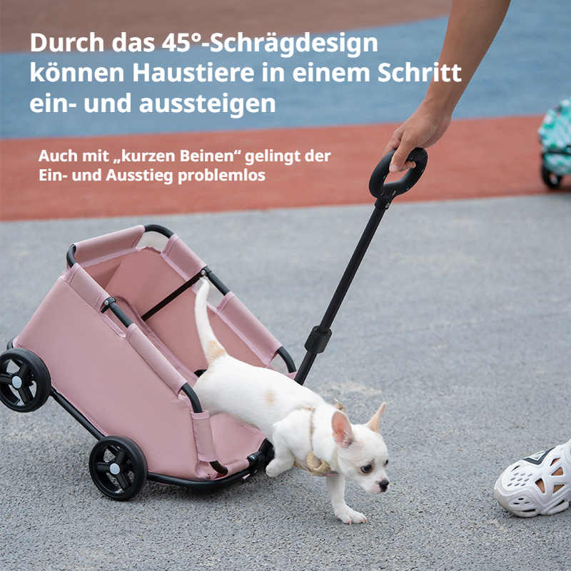 Kleiner Haustier-Kinderwagen für Hunde und Katzen, Teddy-Baby-Kinderwagen für die Reise, leichter fa