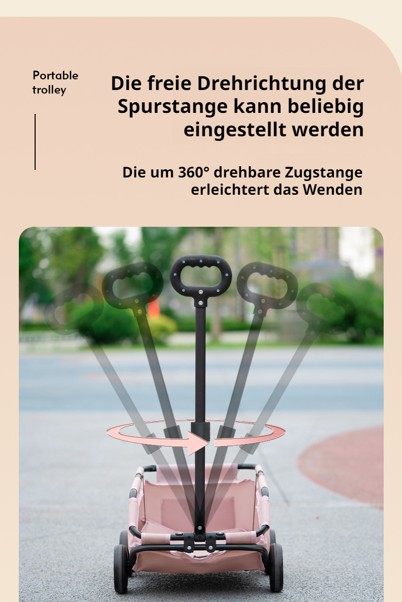 Kompakter Haustier-Kinderwagen für unterwegs