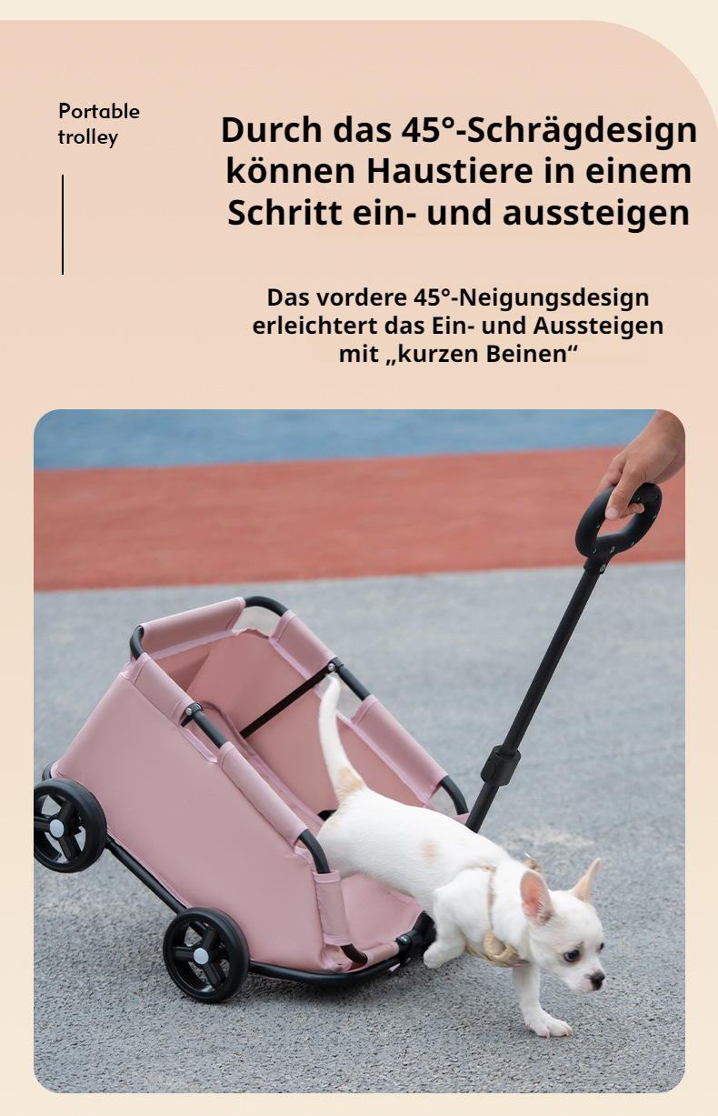 Modernes Design – Haustier-Kinderwagen in Schwarz