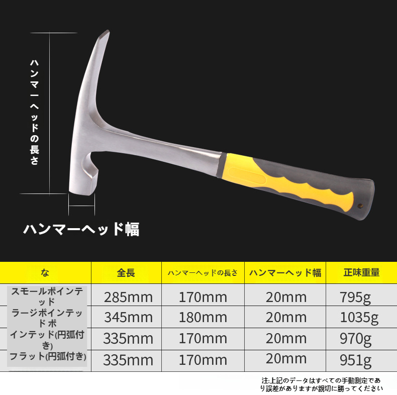 耐久性のあるメイソンハンマーのグリップ部分