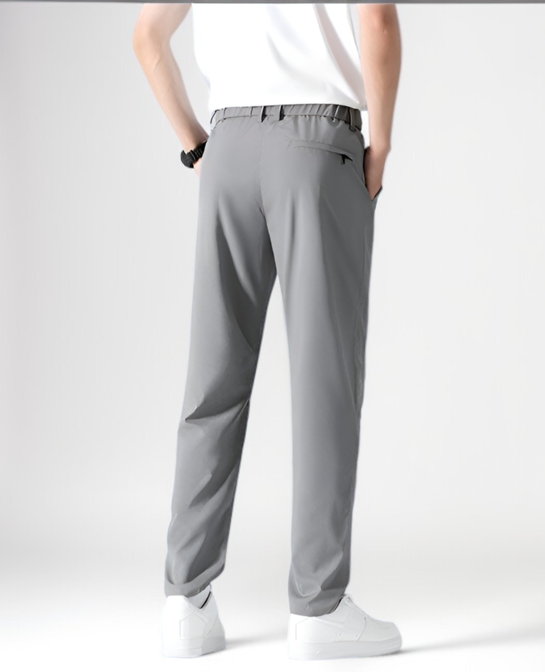 アイスシルク素材の夏用メンズパンツ