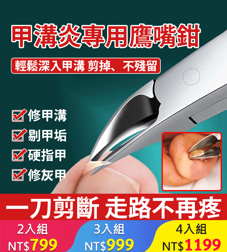 甲溝炎專用鷹嘴鉗