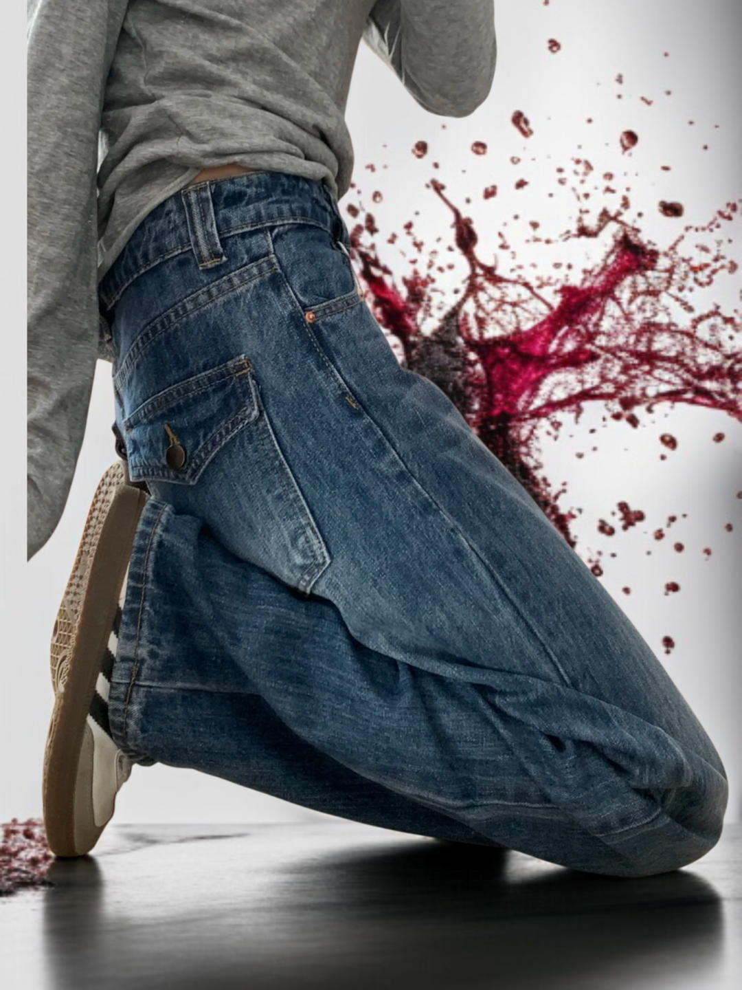 바닥 길이 바지