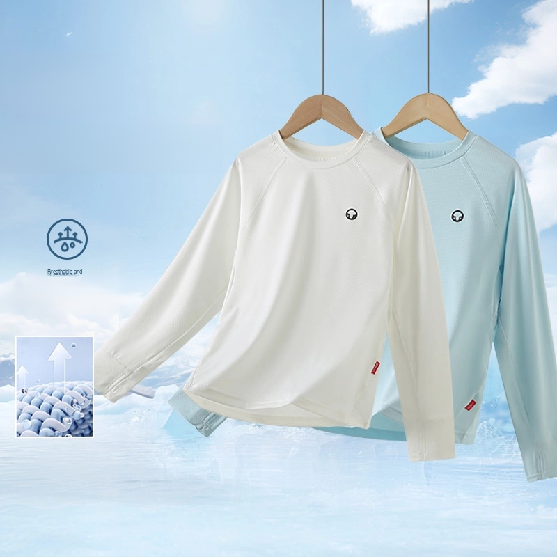 T-shirts unis pour enfants, séchage rapide, décontractés et respirants, collection printemps