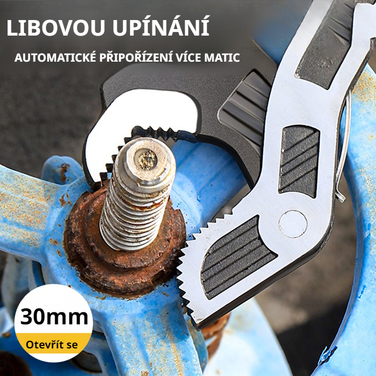 Multifunkční rychloupínací samosvorný nastavitelný klíč