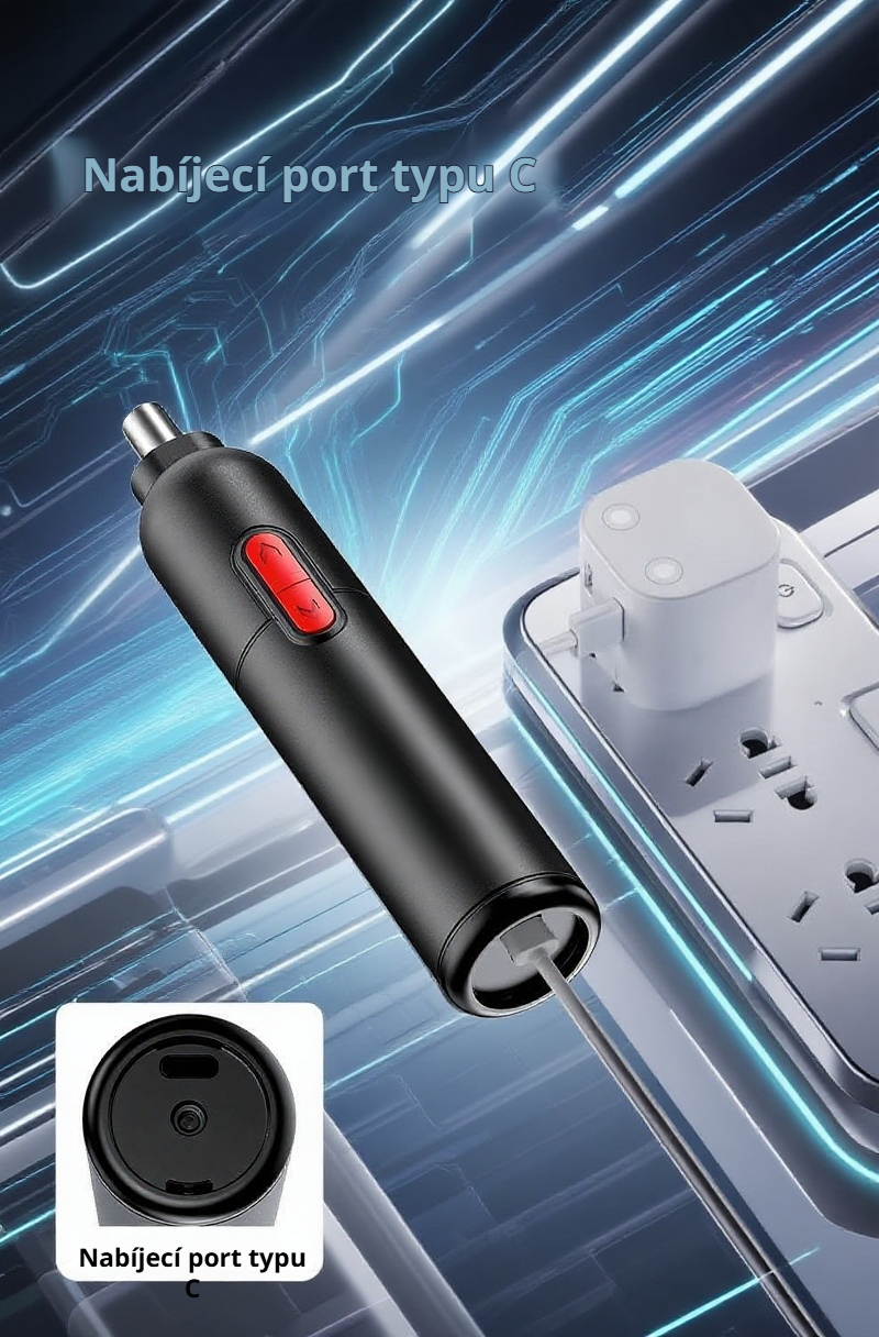 Detail mini elektrického šroubováku