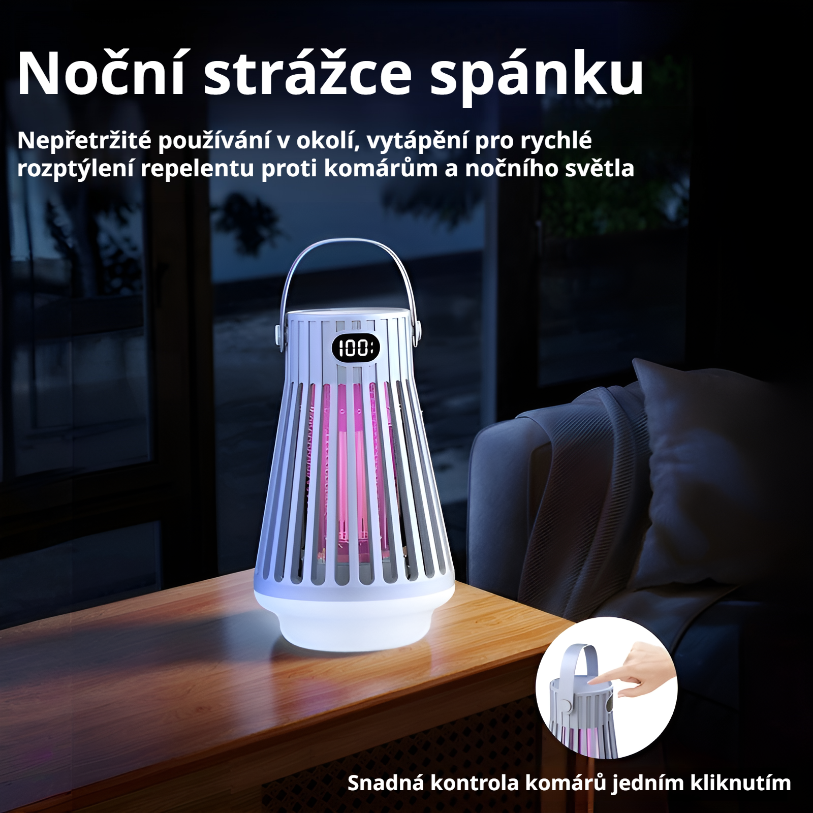 USB elektrický šok proti komárům, venkovní nabíjecí lampa proti komárům