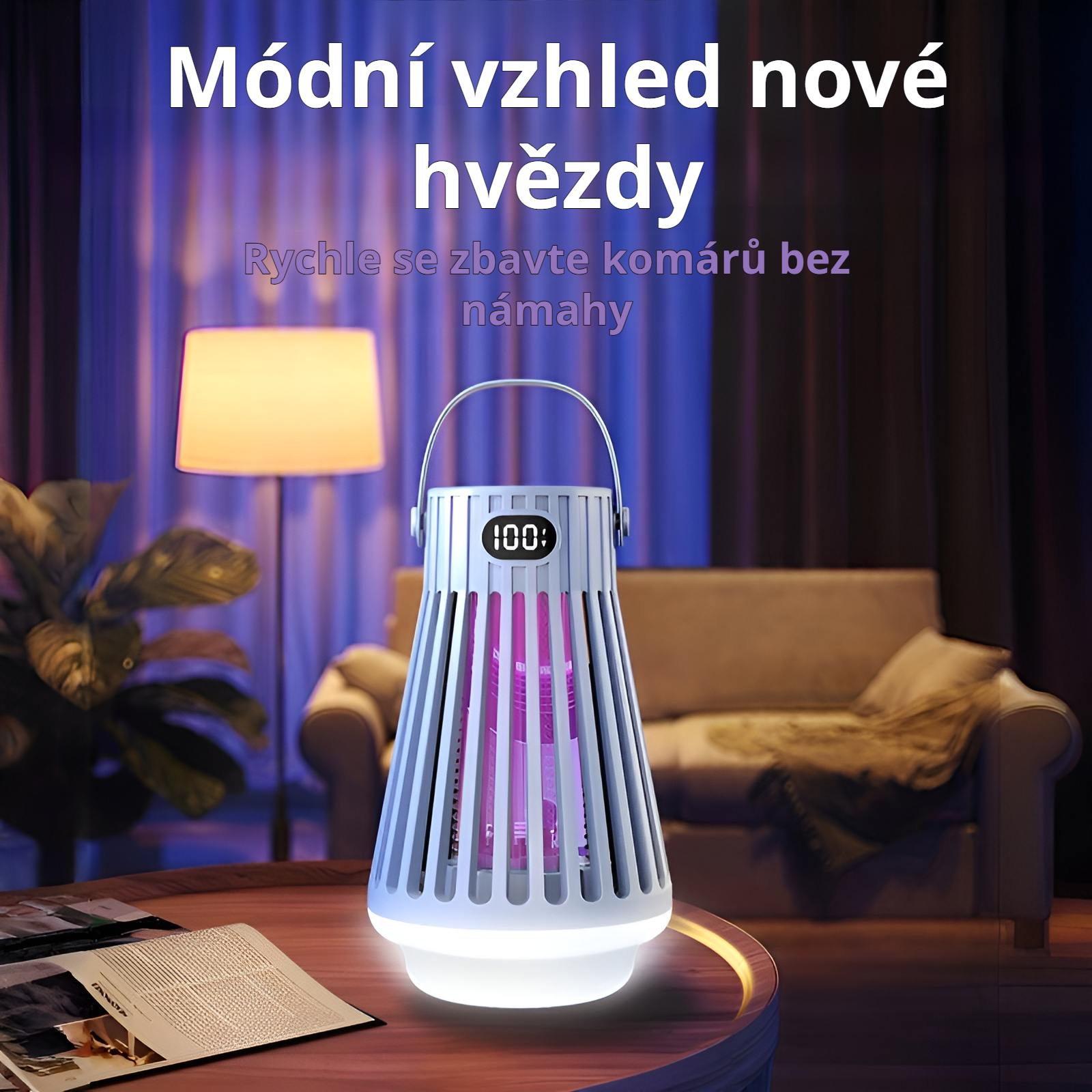 USB elektrický šok proti komárům, venkovní nabíjecí lampa proti komárům