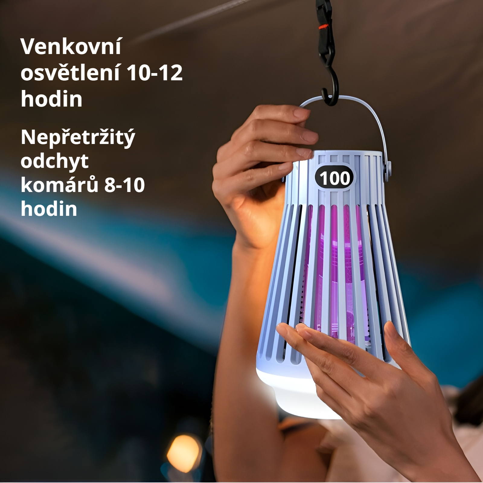 USB elektrický šok proti komárům, venkovní nabíjecí lampa proti komárům