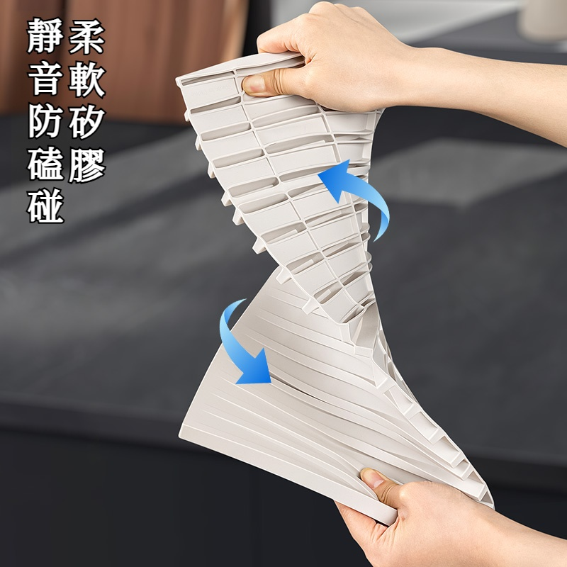 家之物語廚房矽膠台面碗筷沥水垫家用导流排大号餐具隔熱防滑墊