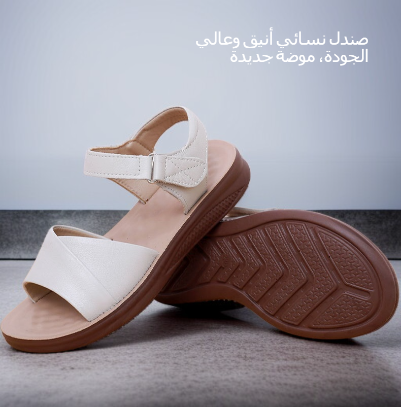 صندل صيفي مصنوع من جلد البقر الطبيعي