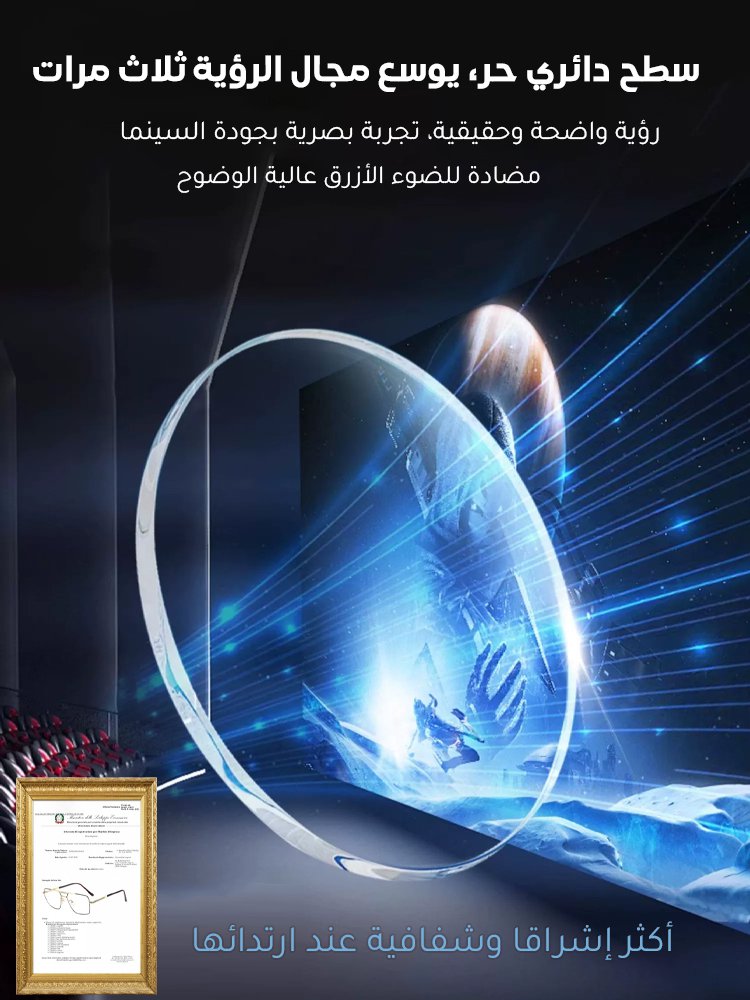 نظارات قصر نظر متغيرة اللون ومضادة للضوء الأزرق من التيتانيوم
