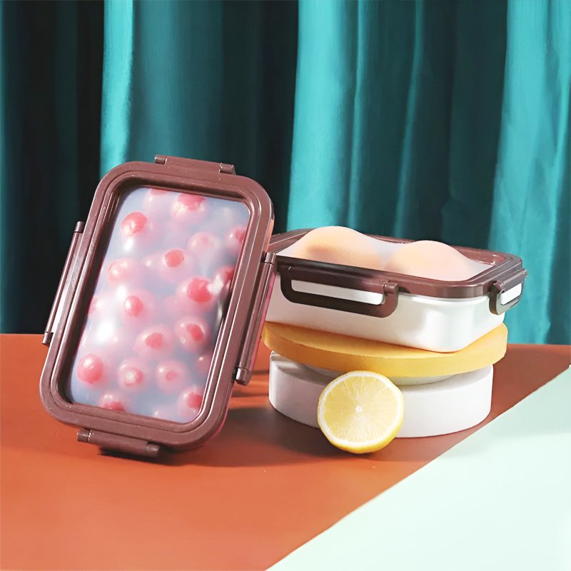 弾力フタ付き鮮度長持ちシリコン保存容器