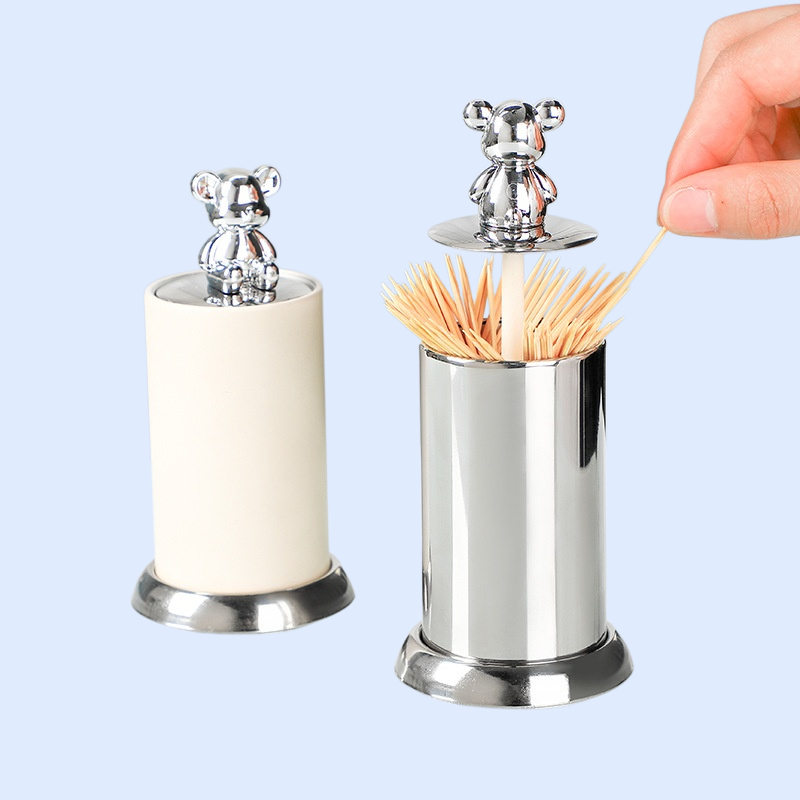 クマ型ステンレス製つまようじケース