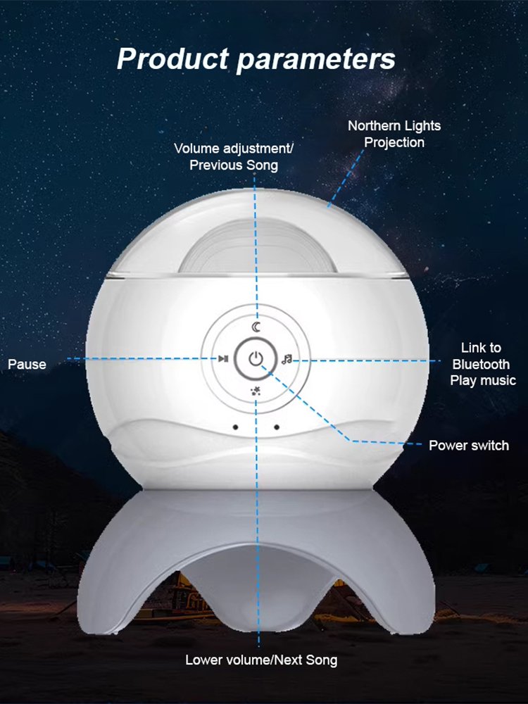 Smart Bluetooth Speaker Projector Starry Sky Lamp