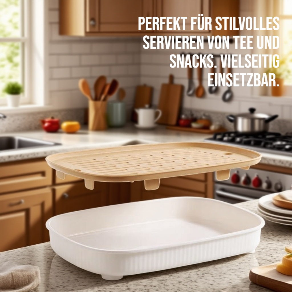 Rechteckige Teescheibe