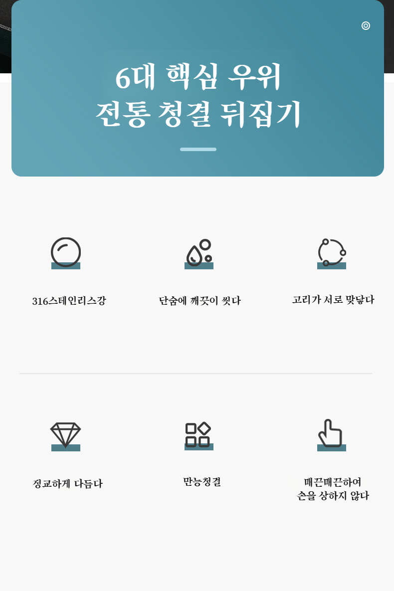 주방용 스테인리스 청소 볼 사용 모습