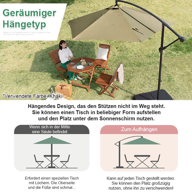 Terrassen-Sonnenschirm wasserdicht Regenschirm