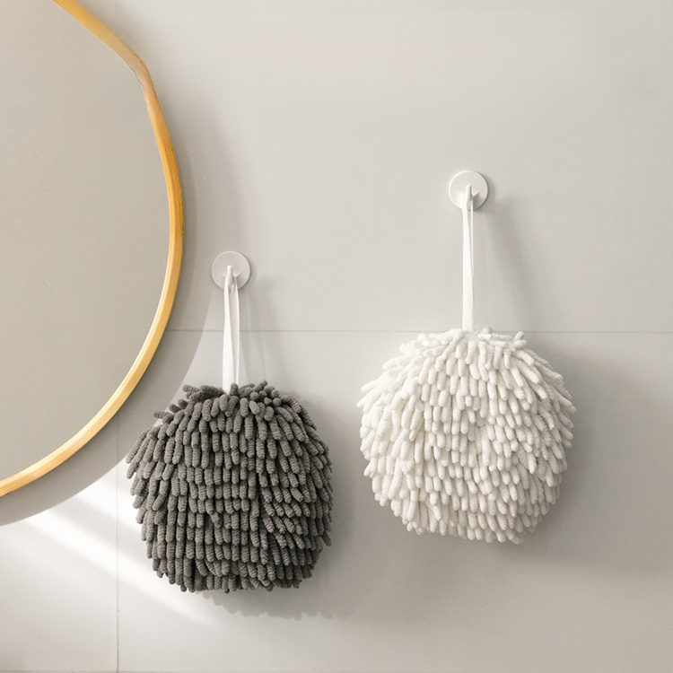 【シェニール織もこもこ手拭きボール】優れた吸水性＆速乾性、肌に優しい、ふわふわ、使いやすい、高密度