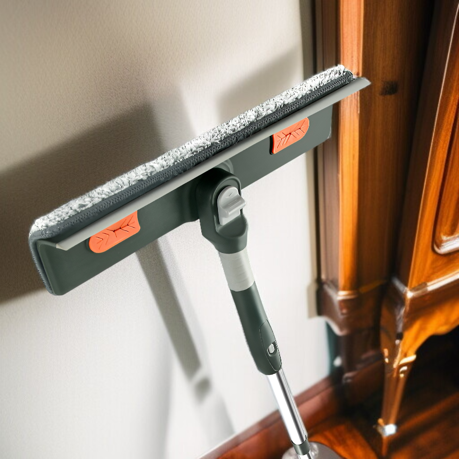 Verlängerter Fensterwischer mit Spleißstange für die Glasreinigung im Haushalt