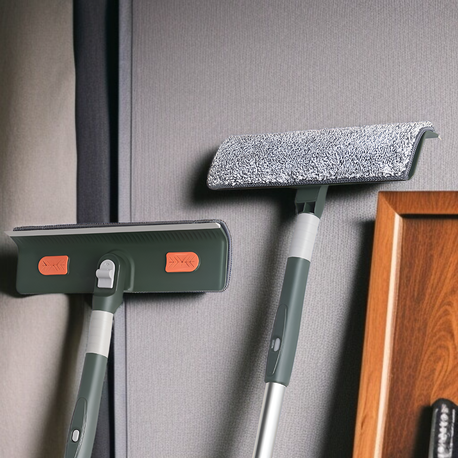 Verlängerter Fensterwischer mit Spleißstange für die Glasreinigung im Haushalt