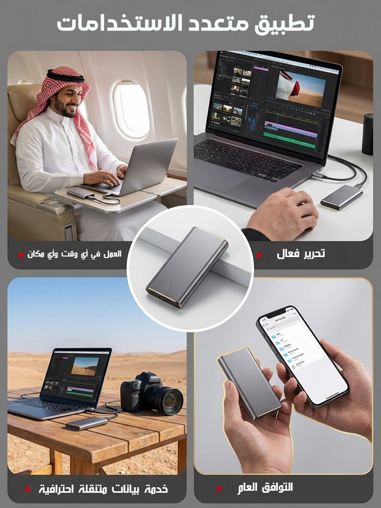 قرص صلب محمول عالي السرعة USB4.0 Gen3 بجودة مماثلة لمنتجات وادي السيليكون