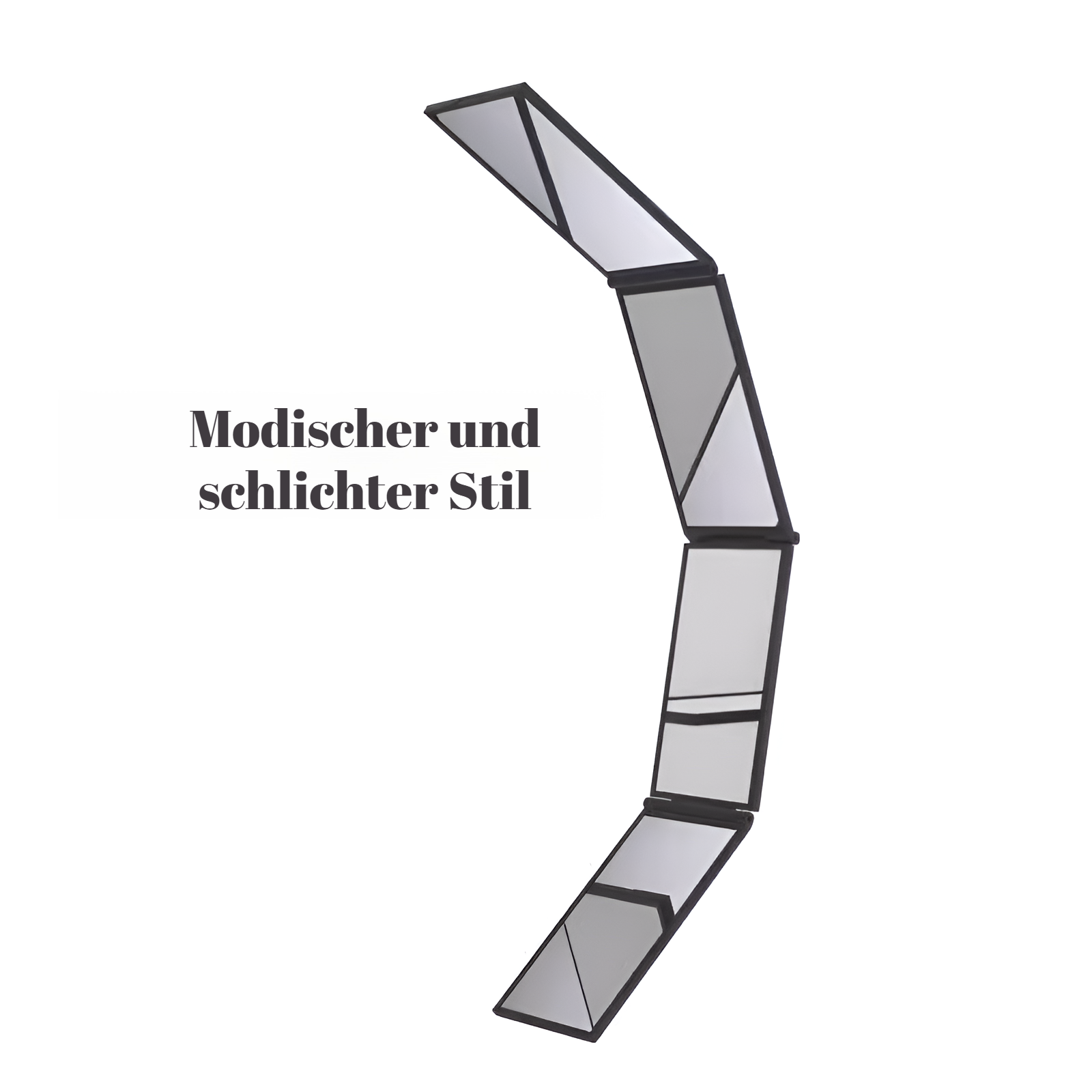 Faltbarer vierseitiger Spiegel, Sie können Ihren Hinterkopf sehen, wenn Sie Ihre Haare schneiden, tr