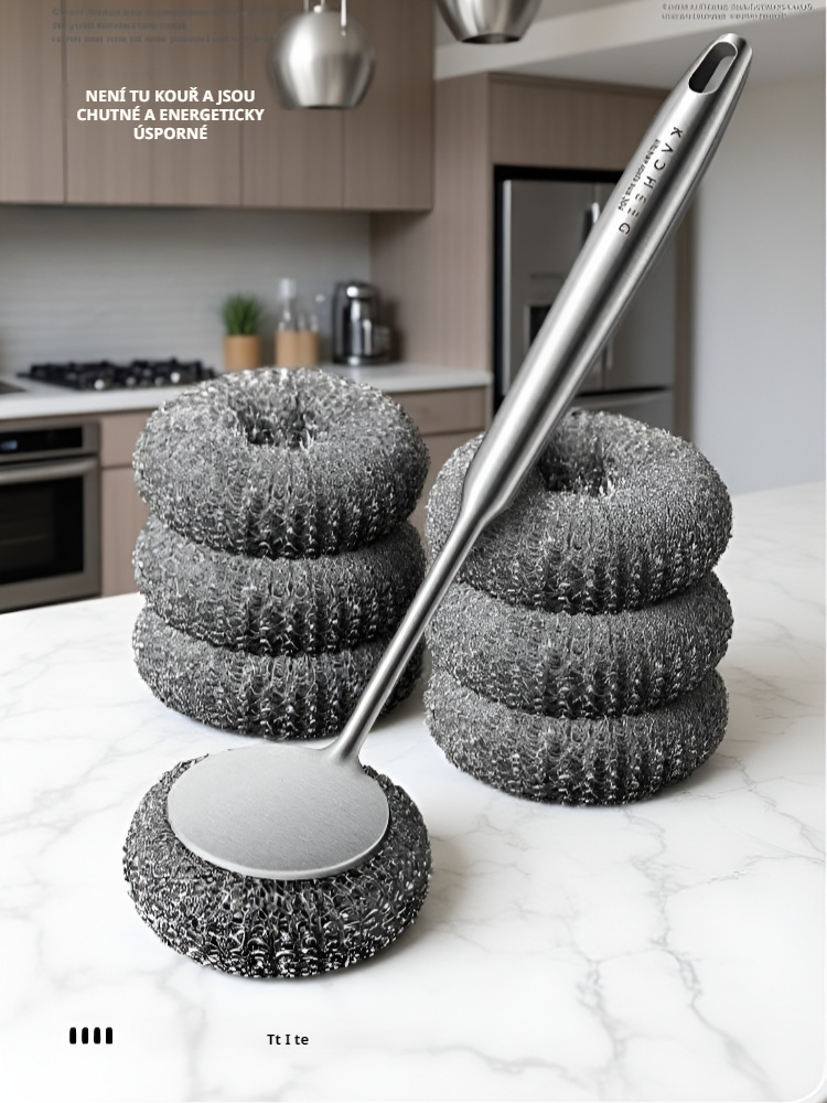 Čistící zázrak na hrnce – nerezový kartáč na nádobí
