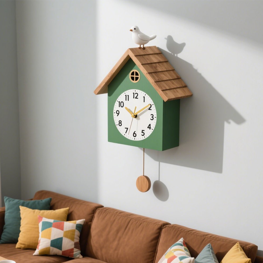 リビングルームのレトロな時間表示壁掛け時計