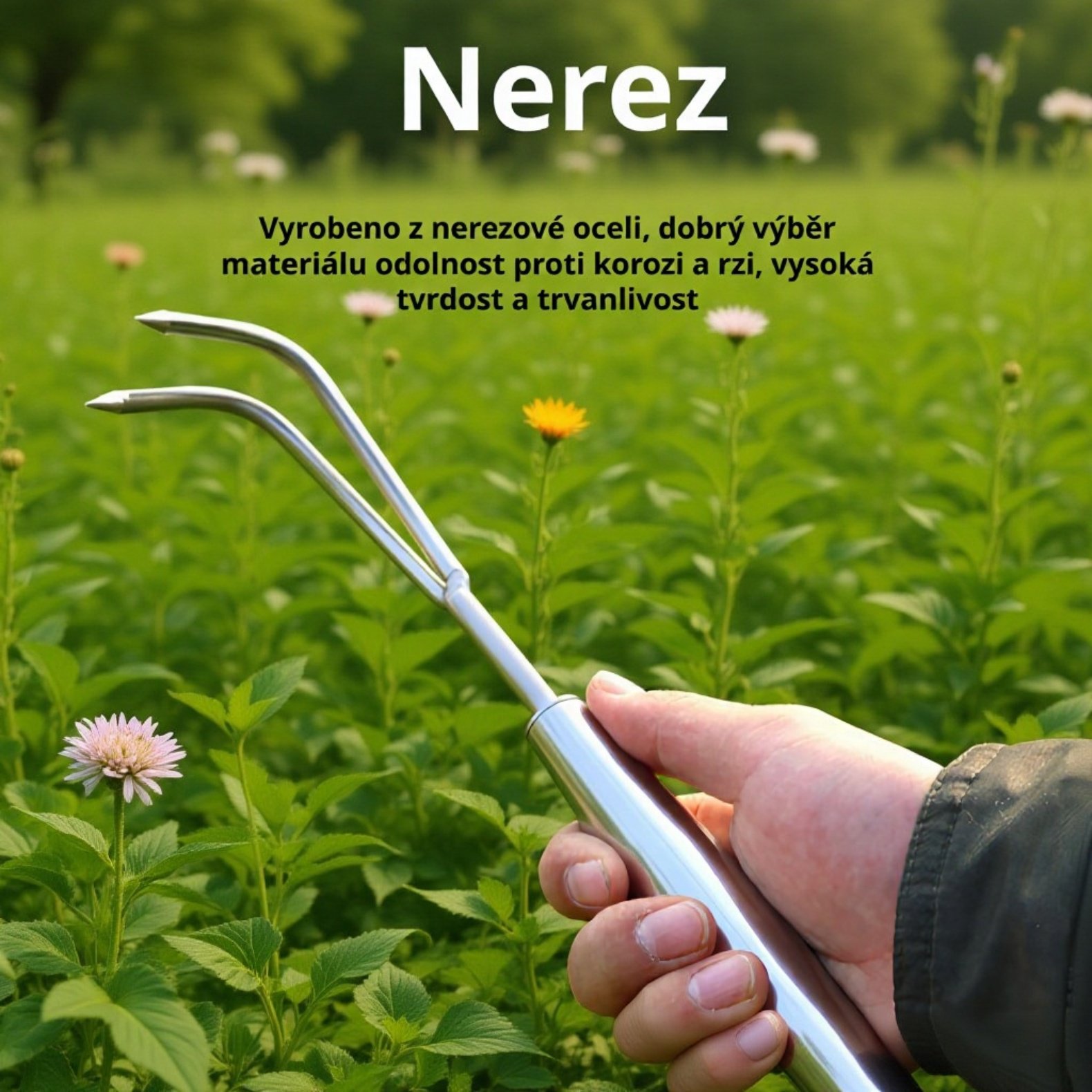 Praktické nerezové hrábě pro úpravu půdy