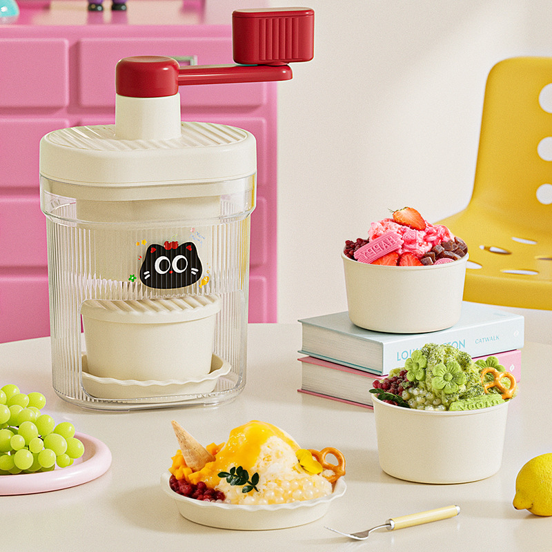 가정용 소형 수동 얼음 분쇄기 손잡이 빙수기 촘촘한 빙수기