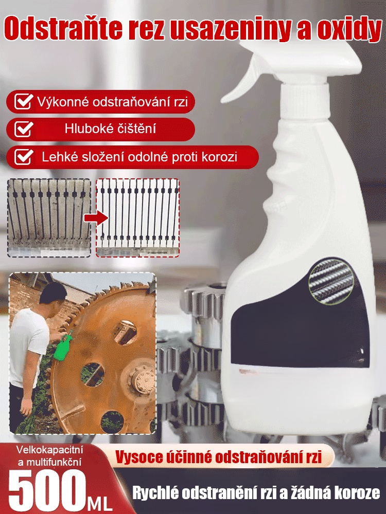 Silný ocelový odstraňovač rezi